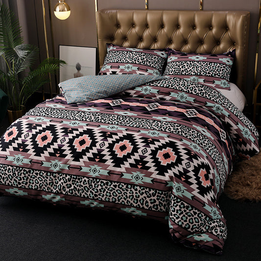 Juego de Cama Bohemio Étnico de Tres Piezas