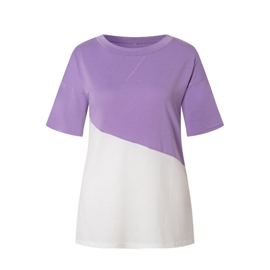 Playera de Cuello Redondo con Bloques de Color Contrastado - Image 12