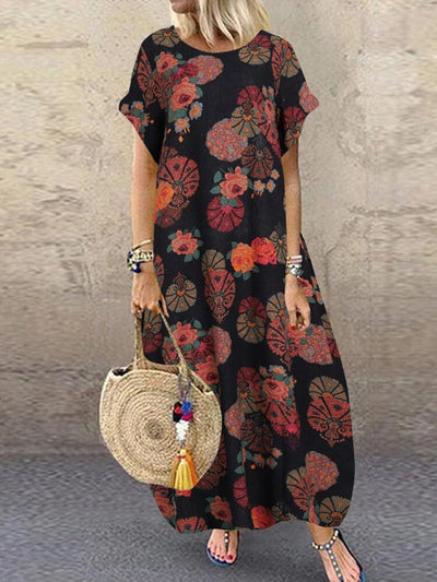 Vestido Casual Retro de Algodón y Lino - Image 4
