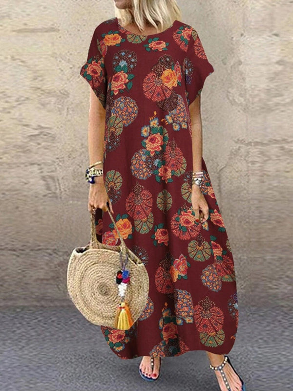 Vestido Casual Retro de Algodón y Lino