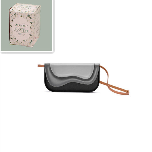 Bolso de Hombro Irregular con Patrón de Onda Multicapa y Detalles en Contraste - Image 6