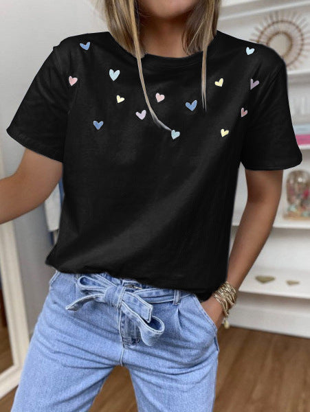 Playera Estampada de Manga Corta para Mujer - Diseño Fresco y Versátil