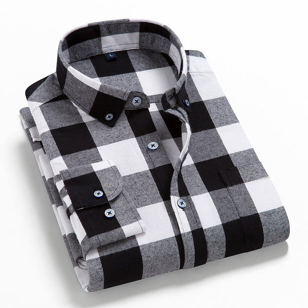 Camisa de Cuadros Casual Versátil para Hombre - Image 3
