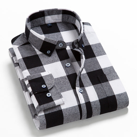Camisa de Cuadros Casual Versátil para Hombre - Image 3