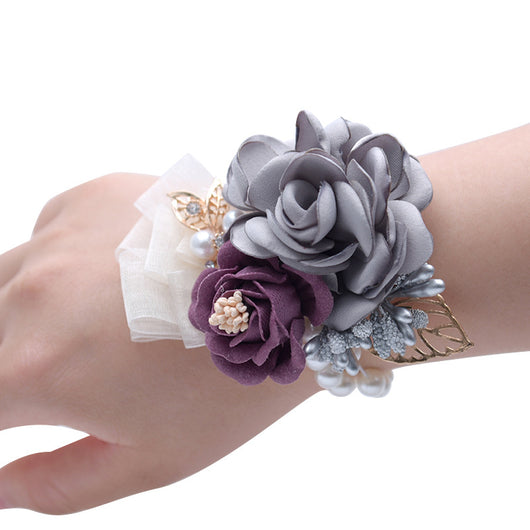 Pulsera Floral Nupcial Coreana - Accesorio Dama de Honor y Novia - Image 2