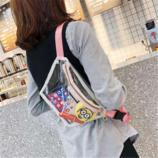 Bolsa de Cintura Transparente Coreana para Mujer - Organizador Deportivo Multifuncional - Image 9