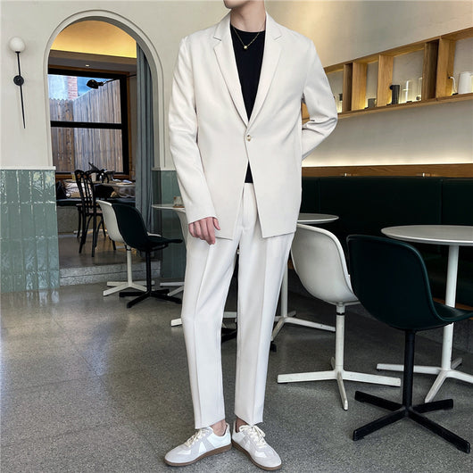 Traje Casual Blanco Rascal Hombre - Corte Suelto Moderno Infrarrojo Ligero Verano - Image 10