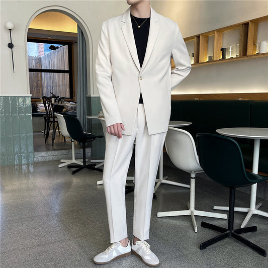 Traje Casual Blanco Rascal Hombre - Corte Suelto Moderno Infrarrojo Ligero Verano