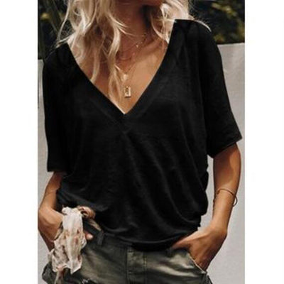 Blusa Casual para Mujer con Escote en V Profundo - Image 10