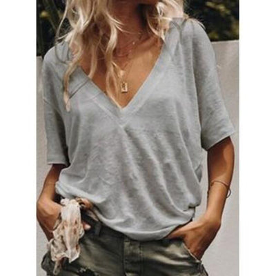 Blusa Casual para Mujer con Escote en V Profundo - Image 9