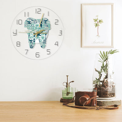 Reloj de Pared Odontológico con Patrón Dental - Image 6