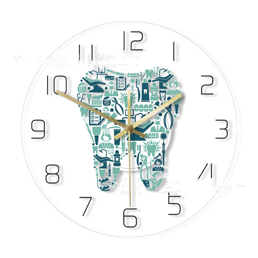 Reloj de Pared Odontológico con Patrón Dental - Image 10