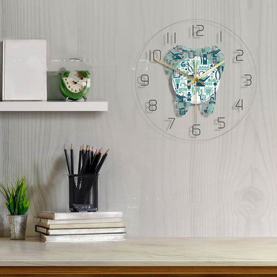 Reloj de Pared Odontológico con Patrón Dental - Image 9