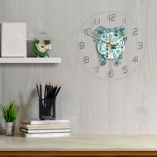 Reloj de Pared Odontológico con Patrón Dental - Image 9