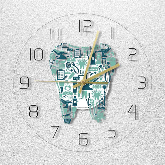 Reloj de Pared Odontológico con Patrón Dental - Image 4