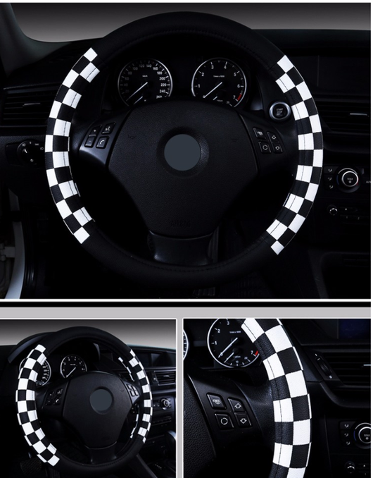 Funda para Volante de Cuero Escocés Premium