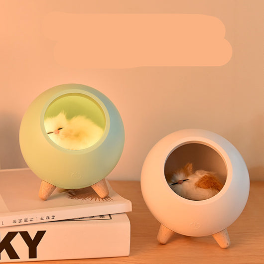 Luz Nocturna Gatito Adorable - Casa Mascota Iluminada USB Recargable - Image 4
