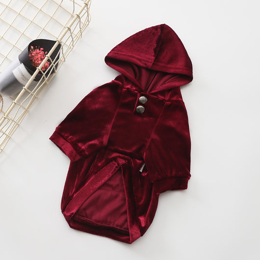 Suéter Hoodie de Terciopelo Denso para Perros Pequeños - Ropa de Invierno Casual - Image 4