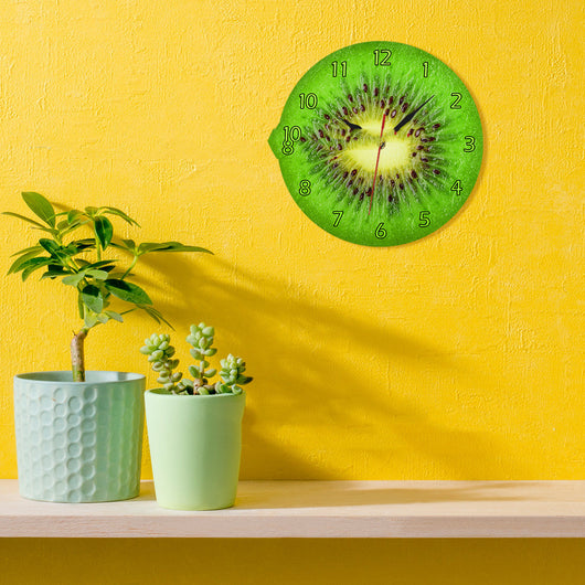 Reloj de Pared Verde Kiwi - Decoración Moderna para Sala y Cocina - Image 4
