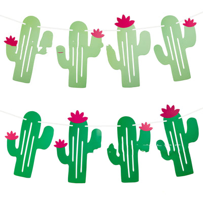 Decoración Colgante de Cactus Tropical para Fiestas - Tira Desplegable Temática Hawaiana