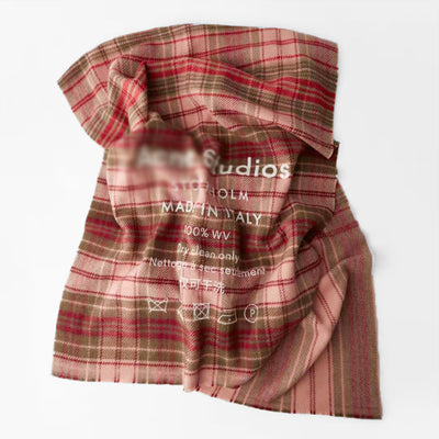 Bufanda Escocesa Arcoíris de Lana para Parejas - Chal Grueso Unisex - Image 10