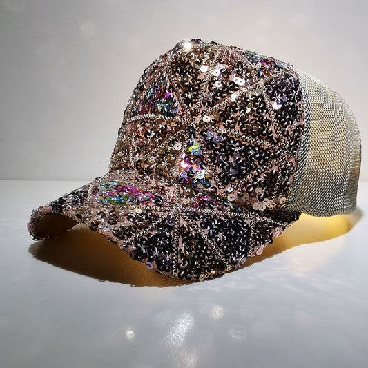 Gorra de Verano para Mujer con Lentejuelas Coloridas Estilo Coreano - Image 2