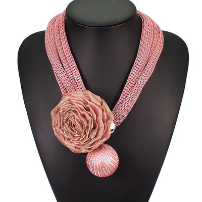 Collar Colgante de Perlas Imitación con Encaje Elegante - Image 10