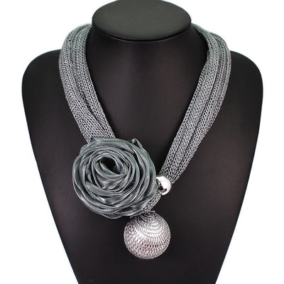 Collar Colgante de Perlas Imitación con Encaje Elegante - Image 14