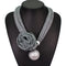 Collar Colgante de Perlas Imitación con Encaje Elegante