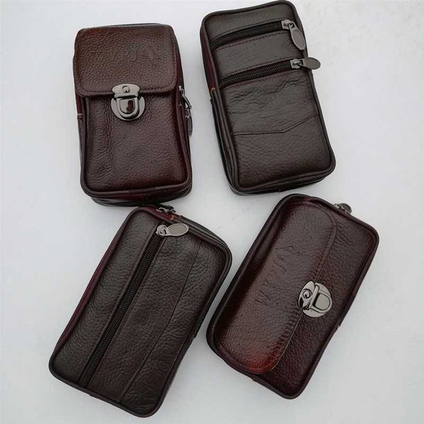 Bolsa de Cuero para Cintura Hombre - Riñonera Multifuncional