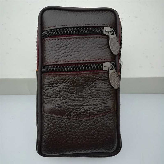 Bolsa de Cuero para Cintura Hombre - Riñonera Multifuncional