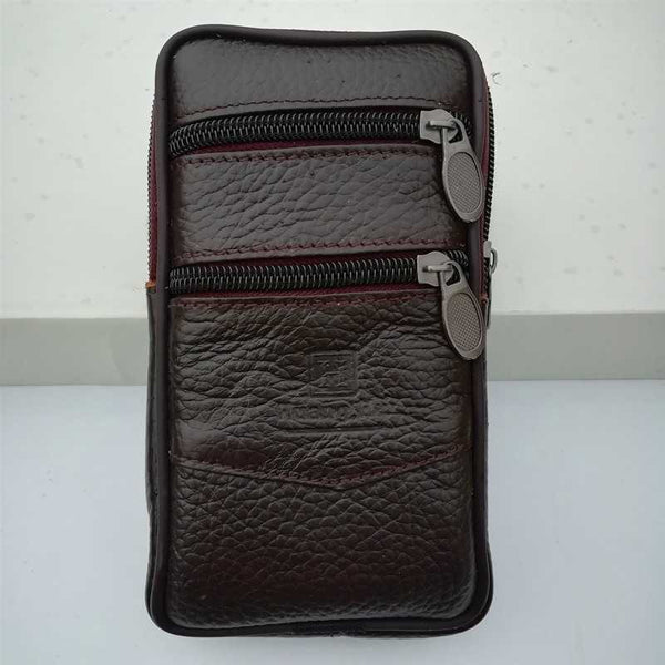 Bolsa de Cuero para Cintura Hombre - Riñonera Multifuncional
