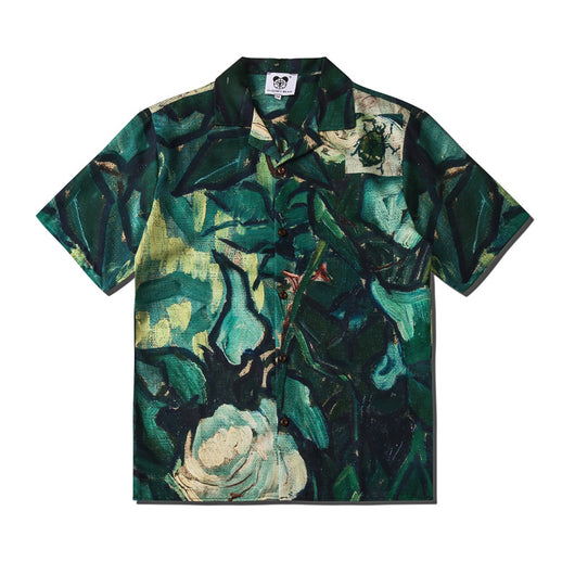 Camisa Estampado Piedra Suelta para Parejas - Casual Unisex - Image 21