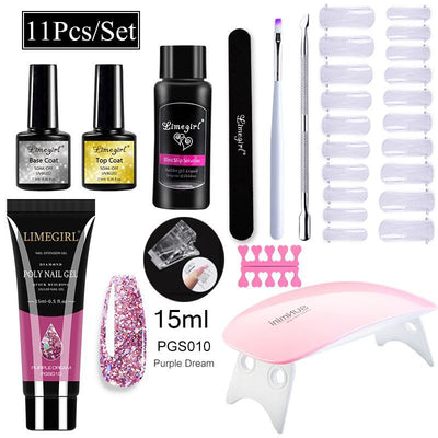Kit Completo de Uñas de Gel UV con Lámpara LED y Geles de Extensión para Principiantes - Image 35
