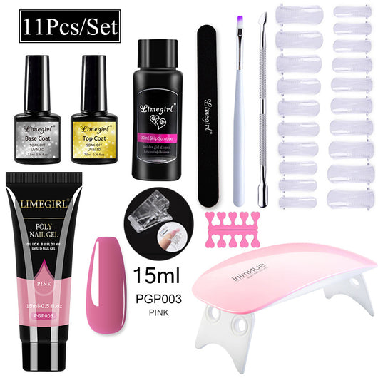 Kit Completo de Uñas de Gel UV con Lámpara LED y Geles de Extensión para Principiantes - Image 3