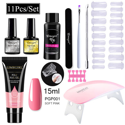 Kit Completo de Uñas de Gel UV con Lámpara LED y Geles de Extensión para Principiantes