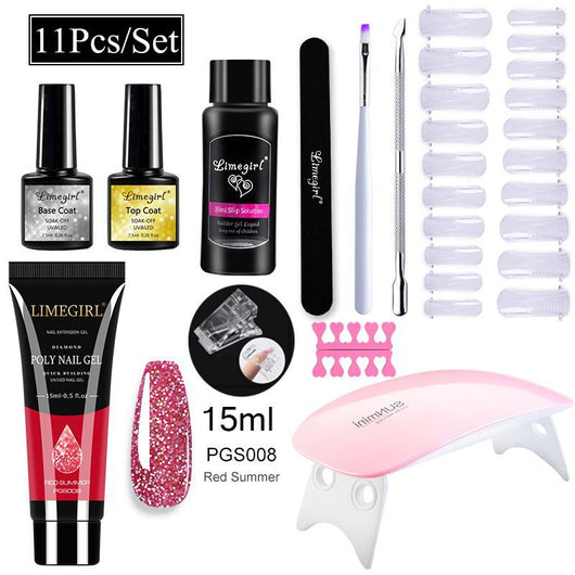 Kit Completo de Uñas de Gel UV con Lámpara LED y Geles de Extensión para Principiantes - Image 20