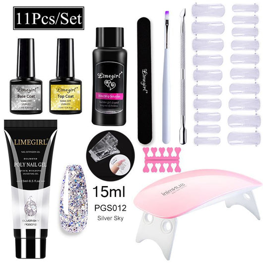 Kit Completo de Uñas de Gel UV con Lámpara LED y Geles de Extensión para Principiantes - Image 24