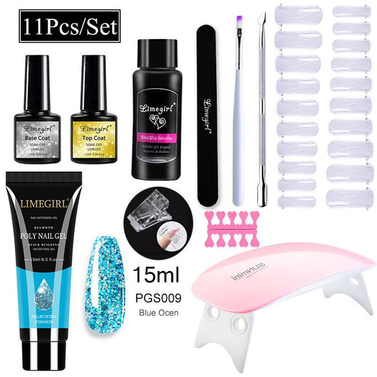 Kit Completo de Uñas de Gel UV con Lámpara LED y Geles de Extensión para Principiantes - Image 21