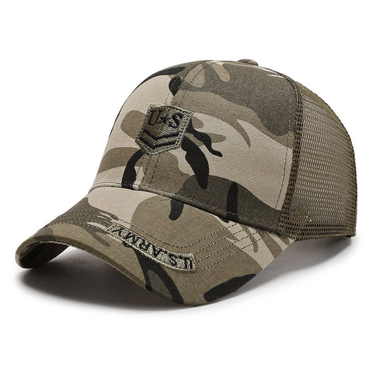 Gorra Táctica Camuflaje Hombre con Malla Transpirable y Bordado