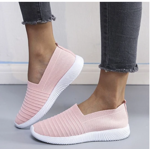 Zapatillas Cómodas de Tejido Volador Estilo Coreano - Zapatos sin Cordones para Mujer - Image 9