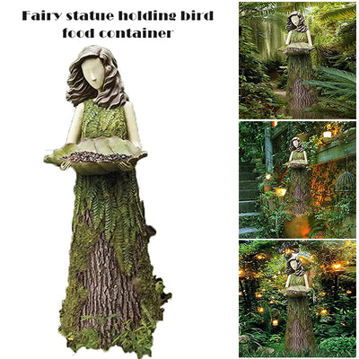 Estatua Hada de Jardín 2 en 1 con Comedero para Colibríes - Image 3