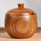 Salero de Madera Maciza Retro Vintage con Tapa