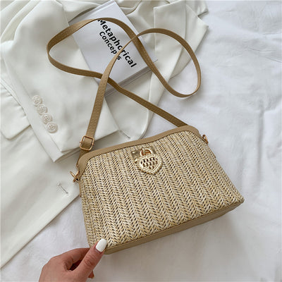Bolsa Tejida de Paja con Asa Simple al Hombro - Image 12