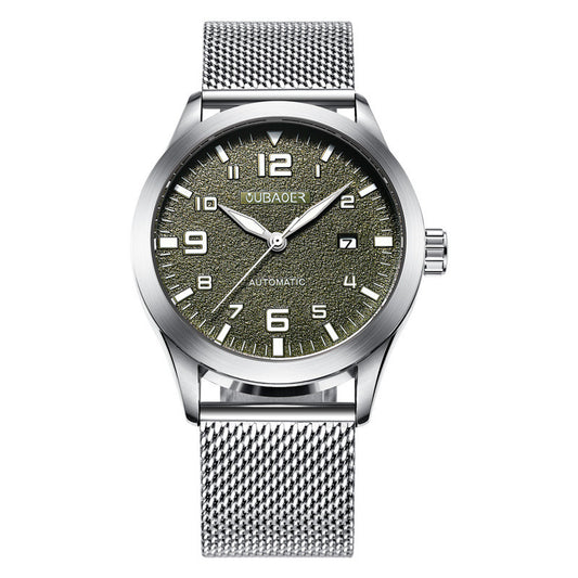 Reloj Automático para Hombre OUBAOER - Acero Inoxidable Malla Elegante