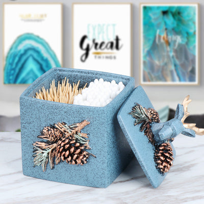 Organizador de Baño Estilo Europeo - Caja Decorativa para Palillos y Bastoncillos - Image 6