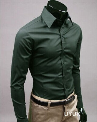Camisa Casual Hombre Colores Candy - Manga Larga Versátil - Image 20