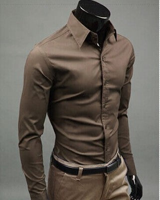 Camisa Casual Hombre Colores Candy - Manga Larga Versátil - Image 15