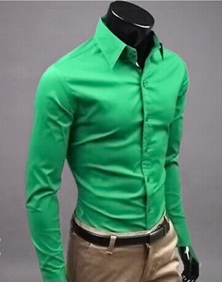 Camisa Casual Hombre Colores Candy - Manga Larga Versátil - Image 16