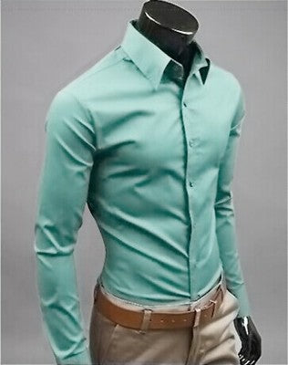 Camisa Casual Hombre Colores Candy - Manga Larga Versátil - Image 17